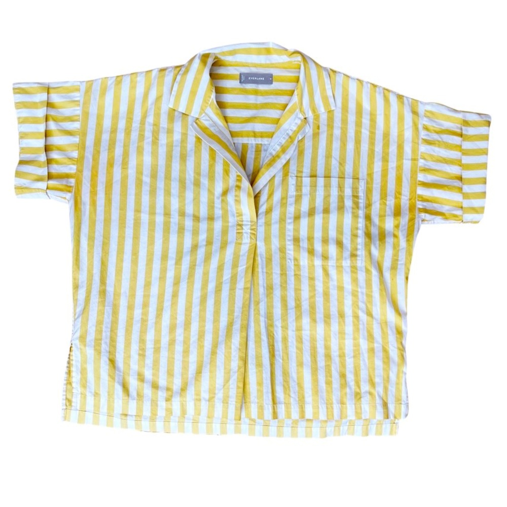 Everlane Cotton Short-Sleeve Popover Shirt